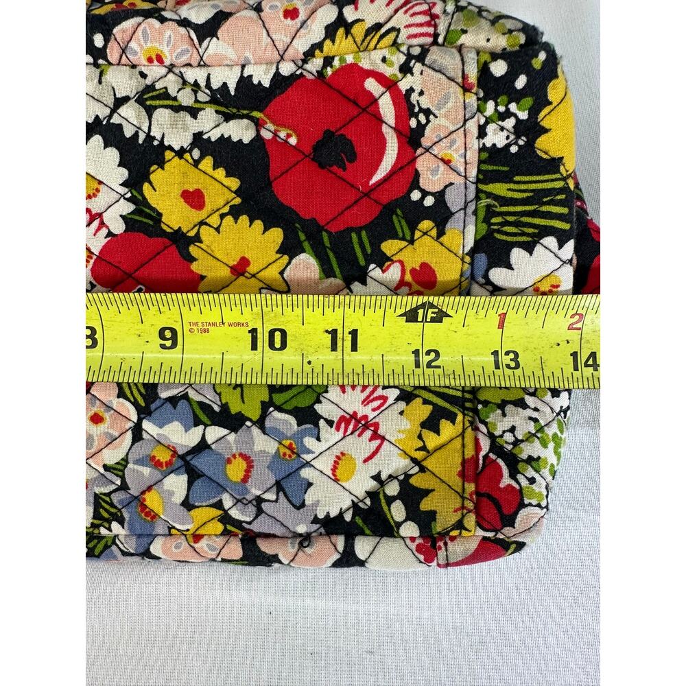 VERA BRADLEY Stephanie Poppy Fields Shoulder Bag Handbag Tote Zippered Pockets - Picture 5 of 8